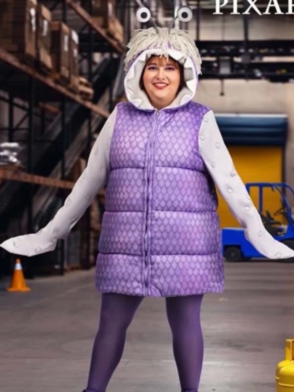 Pixar boo women’s costume Purple Quilted Puffer vest Jacket for  size 4X